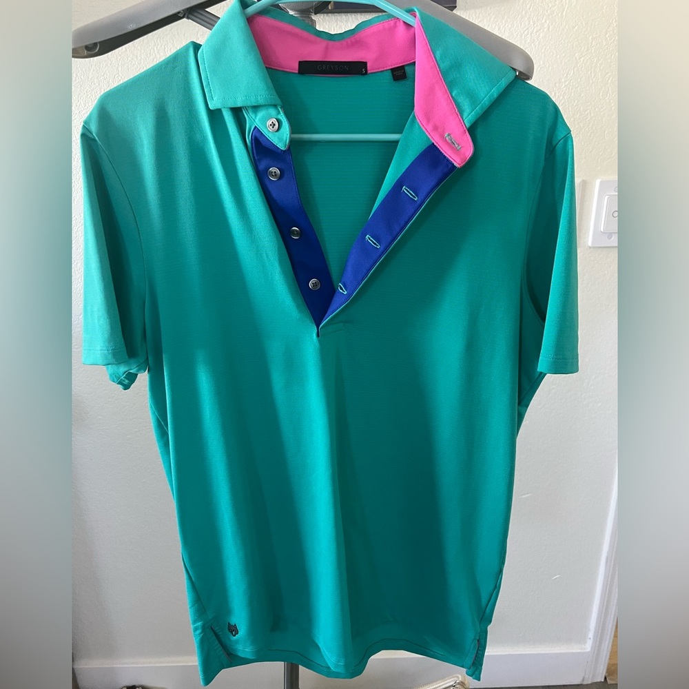 Greyson polo. Green/teal. Size Small. Worn in perfect condition.